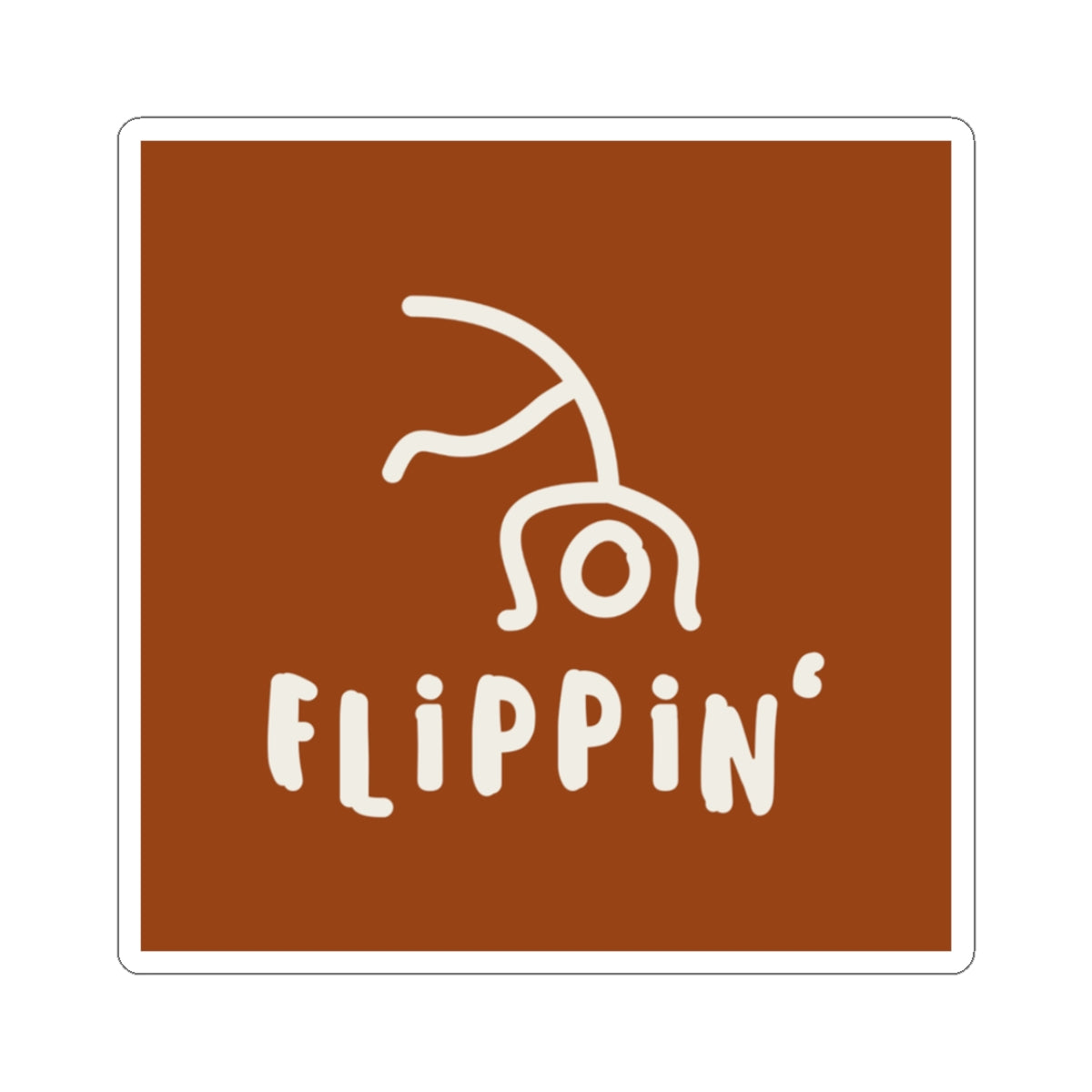 Flippin' Cartwheel Sticker - Red