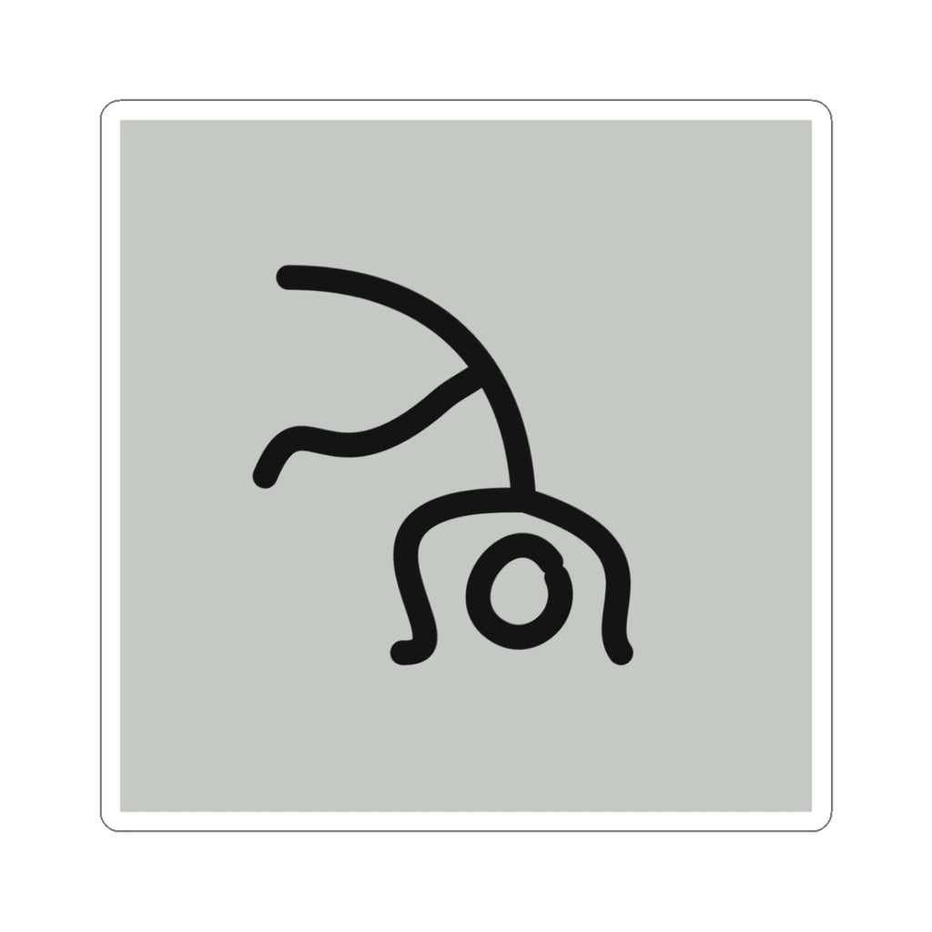 Minimalist Handstand Sticker — Yoga Pose Kiss-Cut Sticker